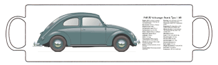 VW Beetle Type 114B 1949-50 Mug 2